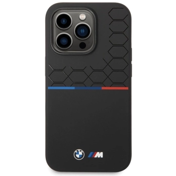 Etui BMW M Silicone Pattern na iPhone 14 Pro Max - czarne