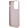 Etui Guess Quilted Metal Logo na iPhone 15 Pro - różowe