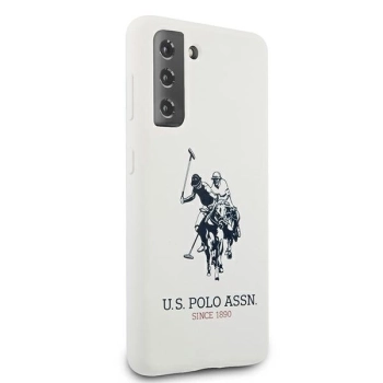 Etui U.S. Polo Assn. Silicone Logo na Samsung Galaxy S21+ - białe