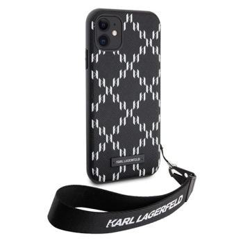 Etui Karl Lagerfeld Monogram Losange Saffiano na iPhone 11 / Xr - czarne