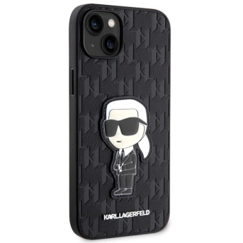 Etui Karl Lagerfeld Saffiano Monogram Ikonik na iPhone 14 Plus - czarne