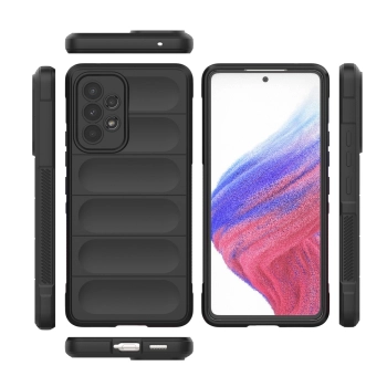 Magic Shield Case etui do Samsung Galaxy A53 5G elastyczny pancerny pokrowiec ciemnoniebieski