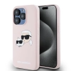 Etui Karl Lagerfeld Silicone Karl&Choupette MagSafe na iPhone 15 Pro - różowe