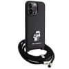Etui Karl Lagerfeld Crossbody Saffiano Metal Pin Karl&Choupette na iPhone 15 Pro Max - czarne