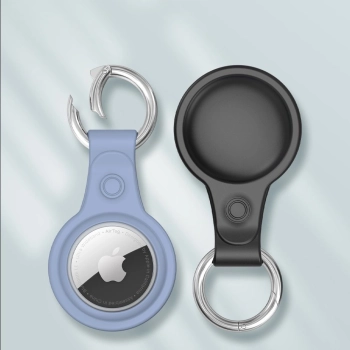 Dux Ducis zestaw 4x silikonowe etui brelok zawieszka case do lokalizatora Apple AirTag (4 kolory: czarny, zielony, różowy, niebieski)