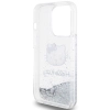 Etui Hello Kitty Liquid Glitter Charms Kitty Head na iPhone 14 Pro Max - srebrne