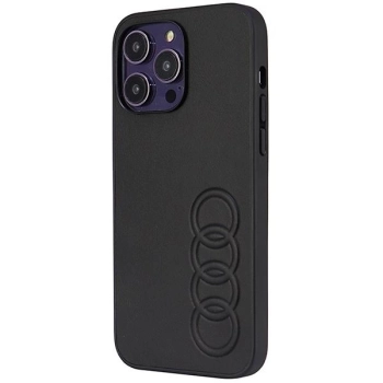 Etui Audi Synthetic Leather na iPhone 14 Pro Max - czarne