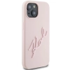 Etui Karl Lagerfeld Silicone Karl Script na iPhone 15 - różowe