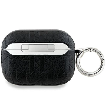 Etui Karl Lagerfeld Monogram Karl & Choupette Head na AirPods Pro 2 - czarne
