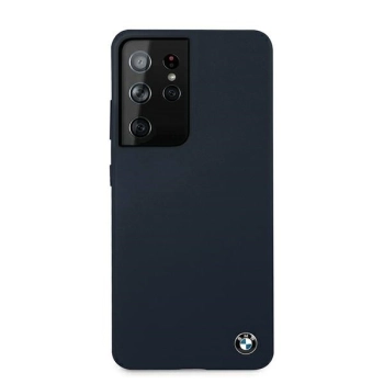Etui BMW Silicone Signature na Samsung Galaxy S21 Ultra - granatowe
