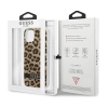 Etui Guess Leopard na iPhone 13 mini - brązowe