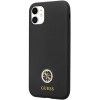Etui Guess Silicone Logo Strass 4G na iPhone 11 / Xr - czarne
