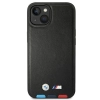 Etui BMW Leather Stamp Tricolor MagSafe na iPhone 14 Plus - czarne