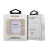 Etui Guess Silicone Glitter na AirPods 1/2 - purpurowe
