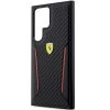 Etui Ferrari Carbon Contrast Edges na Samsung Galaxy S23 Ultra - czarne