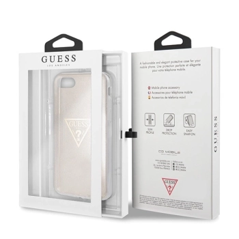 Etui Guess Glitter Triangle na iPhone 7 / 8 / SE 2020 / SE 2022 - złote