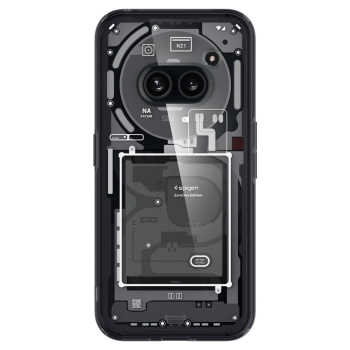 Etui Spigen Ultra Hybrid na Nothing Phone 2A - ciemnoszare (wzór Zero One)
