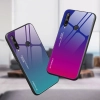 Gradient Glass etui pokrowiec nakładka ze szkła hartowanego Huawei P40 Lite E różowo-fioletowy
