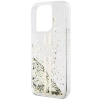 Etui Guess Liquid Glitter Gold Stripes na iPhone 15 Pro Max - przezroczyste