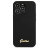 Etui Guess Silicone Script Gold Logo MagSafe na iPhone 13 Pro Max - czarne