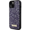Etui Guess Rhinestone Metal Logo na iPhone 15 - różowe