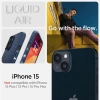 Etui Spigen Liquid Air na iPhone 15 - niebieskie