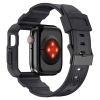Kingxbar CYF106 2w1 pancerne etui Apple Watch SE, 9, 8, 7, 6, 5, 4, 3, 2, 1 (41, 40, 38 mm) z paskiem szare