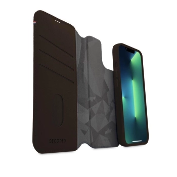 Etui Decoded Detachable Wallet Case skórzane z MagSafe z klapką do iPhone 14 Plus - brązowe