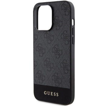 Etui Guess 4G Stripe Collection na iPhone 15 Pro Max - szare