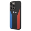 Etui BMW Silicone Blue&Red Stripes M Collection na iPhone 15 Pro Max - czarne