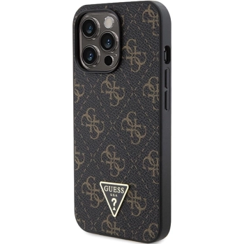 Etui Guess 4G Triangle Metal Logo na iPhone 15 Pro Max - czarne