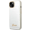 Etui Guess Croco Collection na iPhone 14 Plus - srebrne