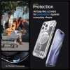 Etui Spigen Ultra Hybrid Mag z MagSafe na iPhone 15 Pro Max - białe (wzór Zero One)