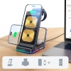 Joyroom 3w1 ładowarka indukcyjna do sprzętu marki Apple - iPhone, Apple Watch, Airpods (do 15W) podstawka stojak czarna (JR-WQN01)
