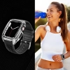 Kingxbar CYF148 2w1 pancerne etui Apple Watch SE, 6, 5, 4 (44 mm) ze stali nierdzewnej z paskiem srebrne