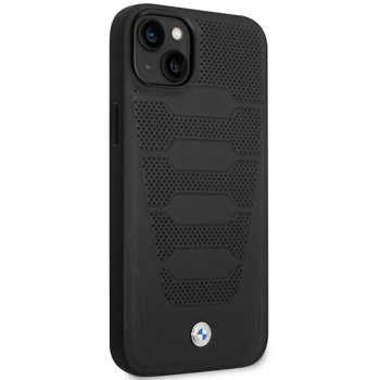 Etui BMW Leather Seats Pattern na iPhone 14 - czarne