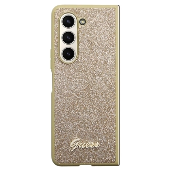 Etui Guess Glitter Script na Samsung Galaxy Z Fold 5 - złote