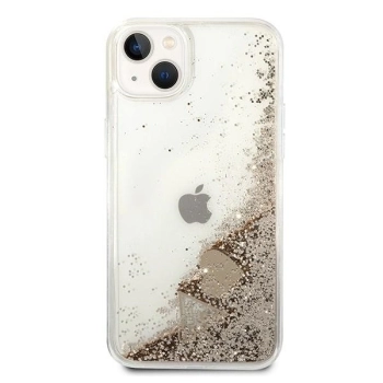 Etui Guess Glitter Charms na iPhone 14 - złote