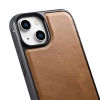 iCarer Leather Oil Wax etui pokryte naturalną skórą do iPhone 14 brązowy (WMI14220717-TN)