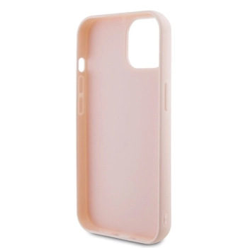 Etui Karl Lagerfeld 3D Rubber Glitter Logo na iPhone 15 - różowe