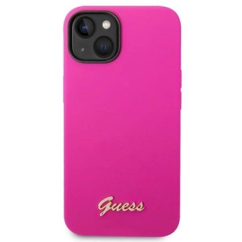 Etui Guess Silicone Vintage Gold Logo na iPhone 14 - fuksjowe