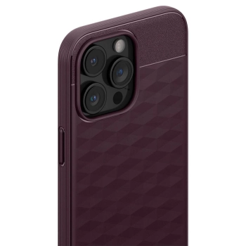 Etui Caseology Parallax Mag z MagSafe na iPhone 15 Pro - burgundowe