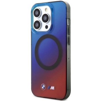 Etui BMW M Gradient MagSafe na iPhone 15 Pro - czerwono-niebieskie