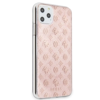 Guess GUHCN65TPERG iPhone 11 Pro Max różowy/pink hard case 4G Peony Glitter