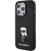 Etui Karl Lagerfeld Fixed Glitter Ikonik Logo Metal Pin do iPhone 15 Pro - czarne