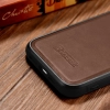 iCarer Leather Oil Wax etui pokryte naturalną skórą do iPhone 14 brązowy (WMI14220717-BN)