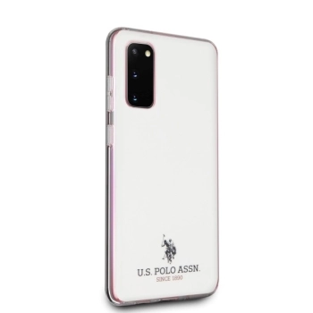 Etui U.S. Polo Assn. Shiny na Samsung Galaxy S20 - białe