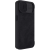 Nillkin Qin Leather Pro Case etui iPhone 14 osłona na aparat kabura pokrowiec obudowa z klapką czarny