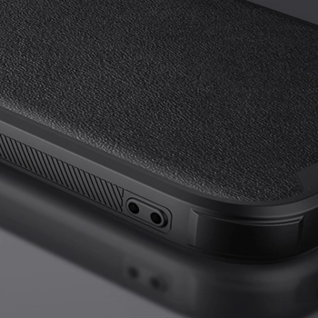 Nillkin CamShield Leather S Case etui iPhone 14 Plus pokrowiec z osłoną na aparat czarne