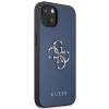 Etui Guess Saffiano 4G Metal Logo na iPhone 13 mini - niebieskie